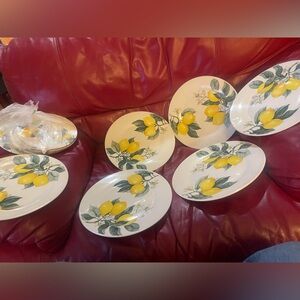 Lemon plates dinnerware set
